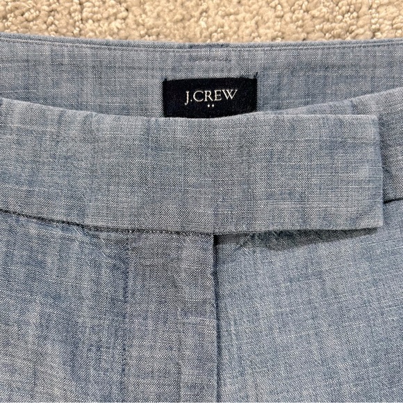 J. Crew Chambray Scalloped Hem Blue Shorts. 100% Cotton. Women’s Sz 4. EUC - Picture 2 of 11